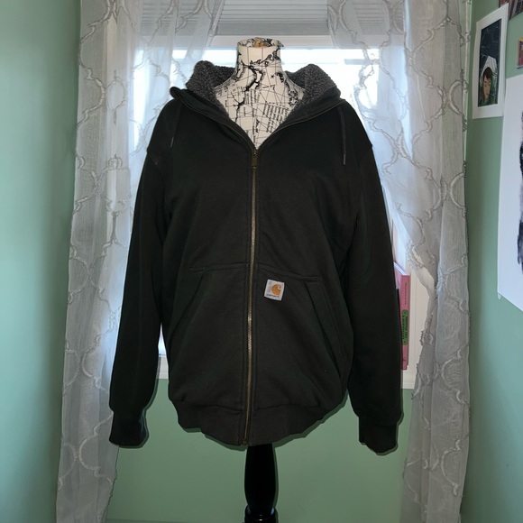 Carhartt Other - carhartt men’s winter coat, sherpa lined hood.